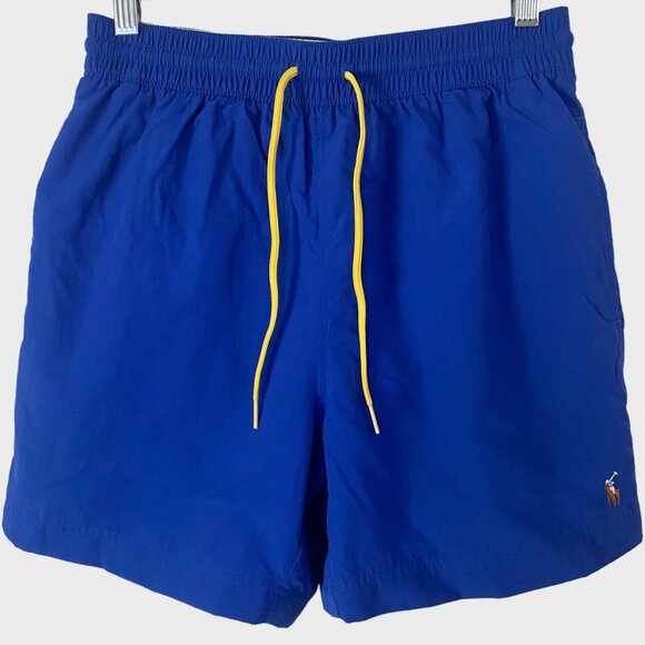 Polo By Ralph Lauren Retro Swim Shorts Blue Men's Small Mesh Lined Surf Trunks